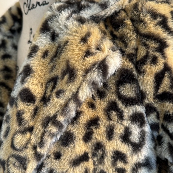 🎯❤️NWT Style Me Petites Faux Fur Coat Leopard Size PS - Picture 4 of 15